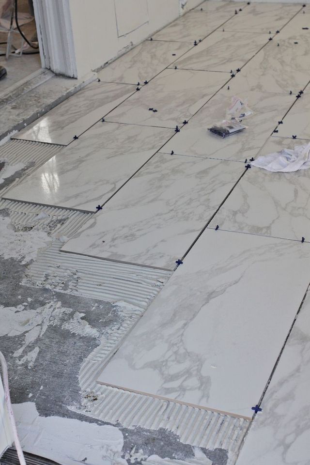 Kitchen renovation tiling work